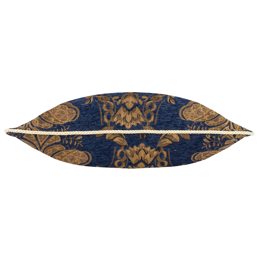 Paoletti Shiraz Navy Large Floral Jacquard Cushion Image 3