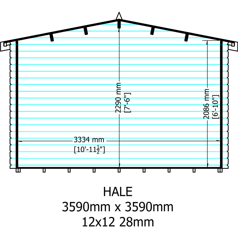 Shire Hale 12 x 12ft Log Cabin Image 7