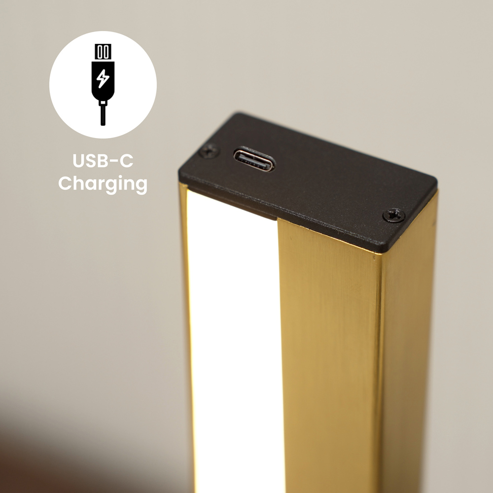 ValueLights Ryle Gold Rechargeable Easy Fit Wall Light Image 7