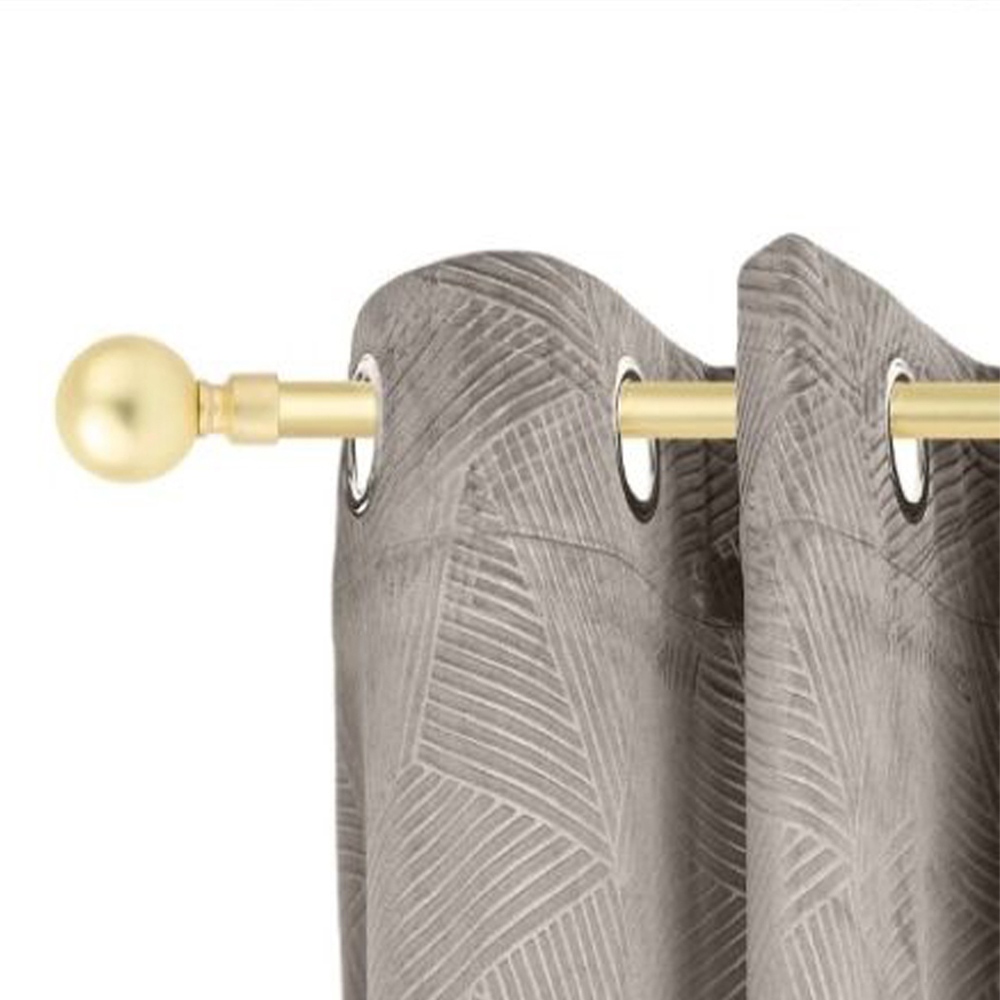 New Edge Blinds Sphere 160-300cm Extendable Gold Eyelet Metal Curtain Pole Set Image 2