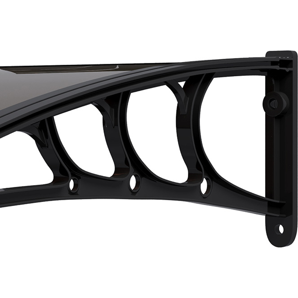 Living and Home Dark Brown Curved Door and Window Canopy 1.9 x 1m Image 5