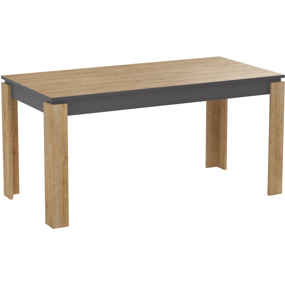 Decorotika Manhattan 6 Seater Dining Table Oak Image 5