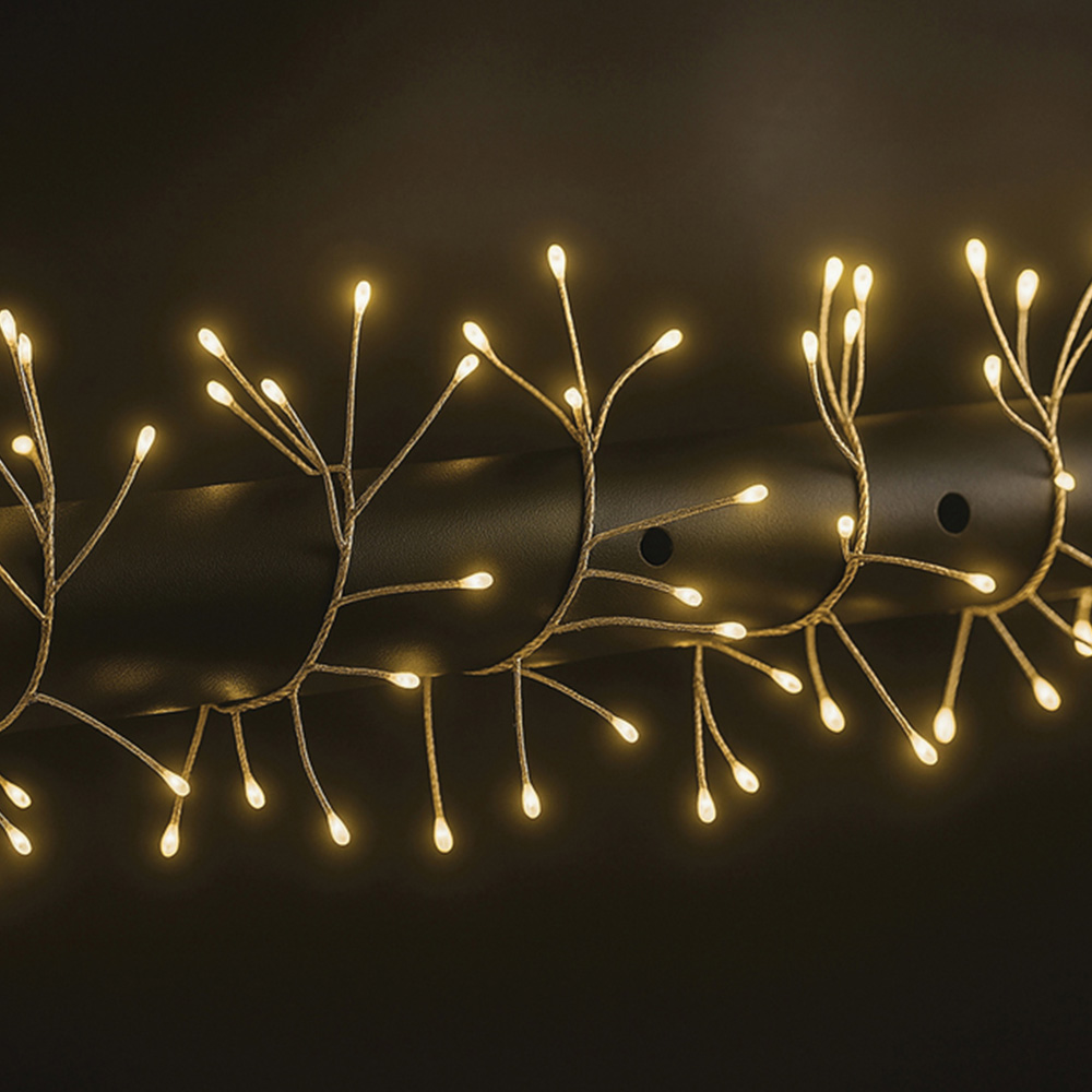 Xmas Haus Warm White Seed LED Multifunction Silver Cable Cluster Light 6m Image 2