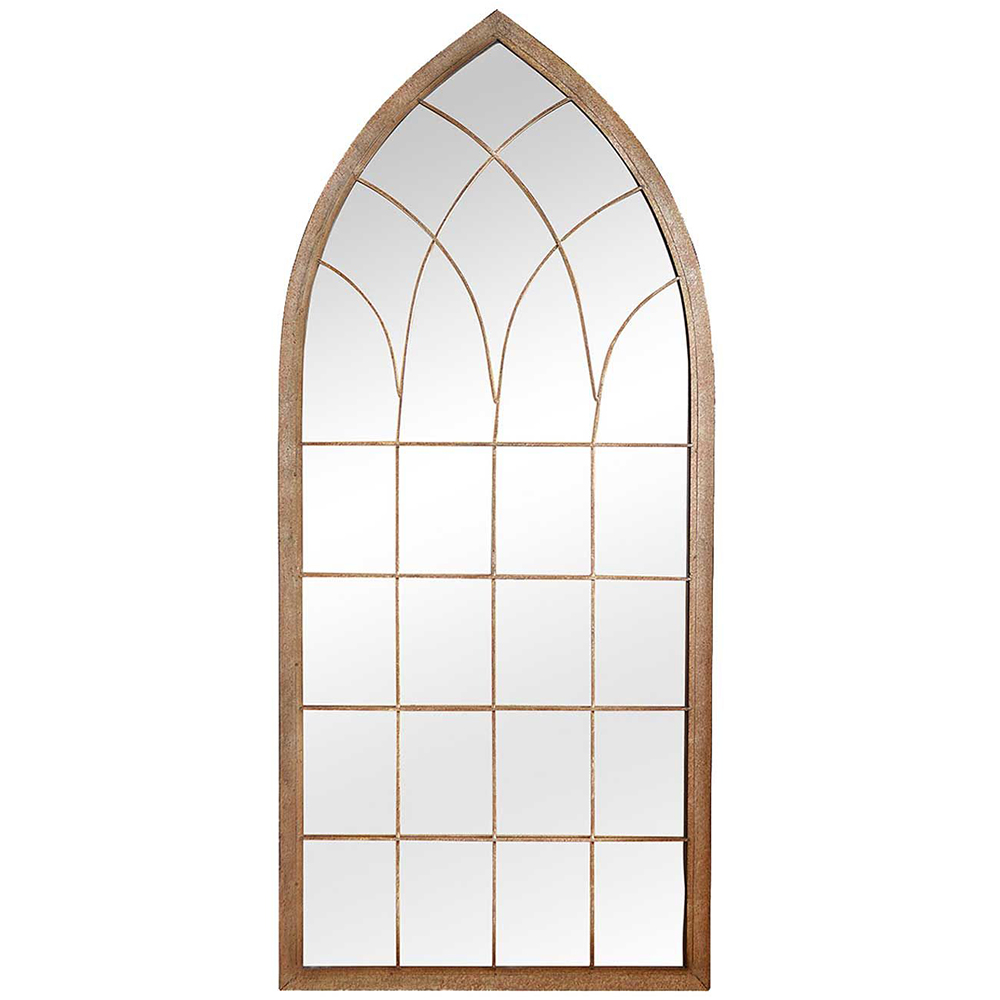 MirrorOutlet Dorset Rustic Arch Outdoor Wall Mirror 169 x 75cm Image 1