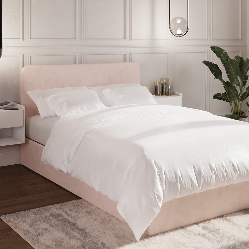 GFW Chiswick Double Soft Pink Ottoman Bed Image 6