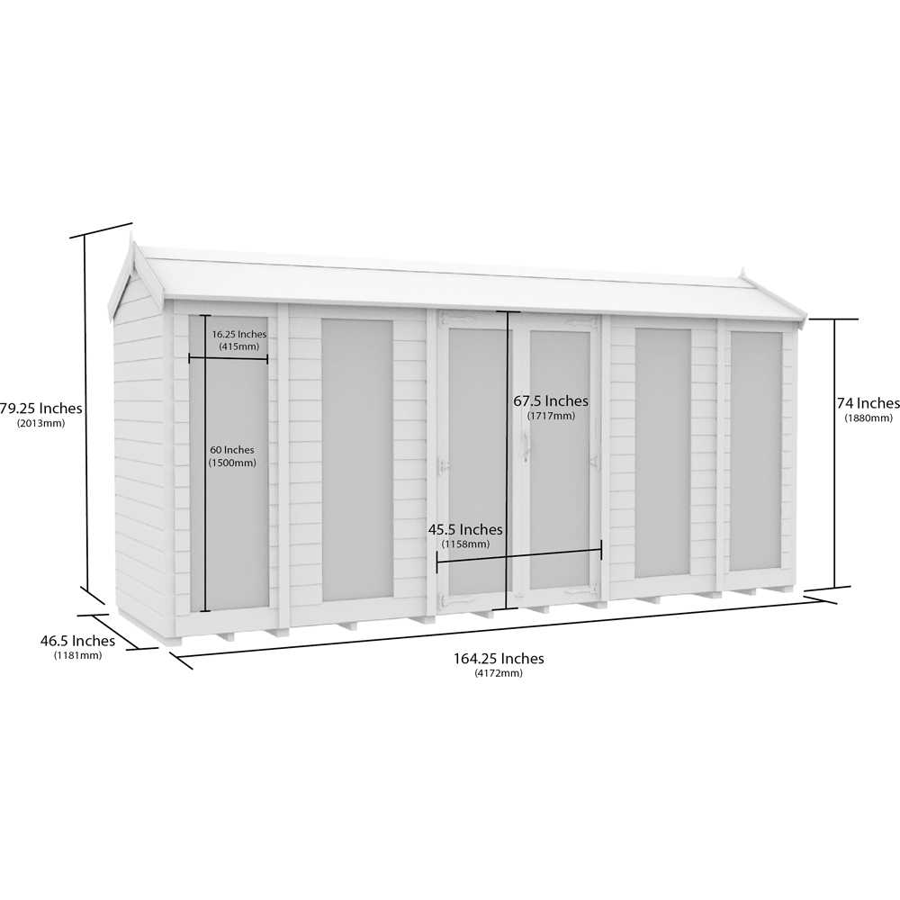 DIY Sheds 14 x 4ft Tongue and Groove Timber Apex Summerhouse Image 7