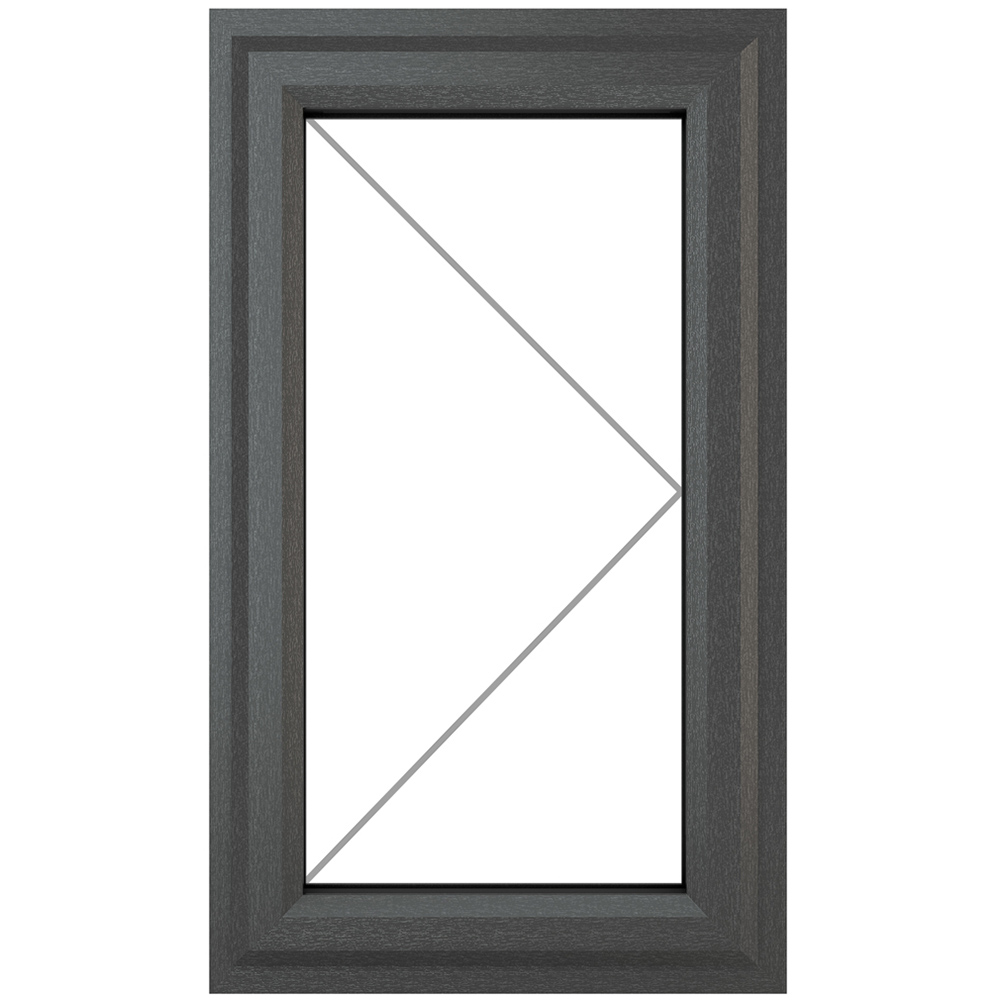 Crystal uPVC Double Glazed Window Right Hand Side Hung Grey White Clear Glass 610x1115mm Image 2