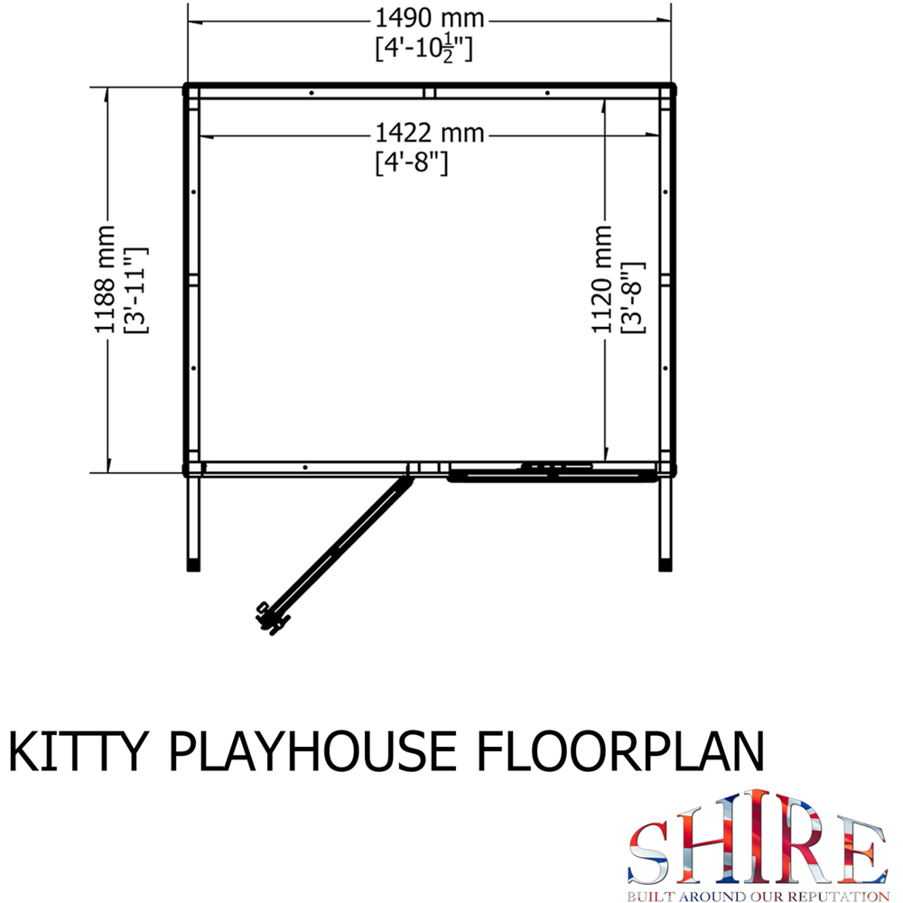 Shire 5 x 4ft Kitty Playhouse Shed Image 8