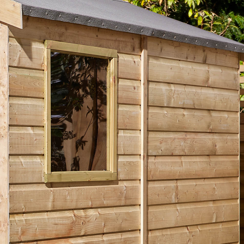 Rowlinson 8 x 6ft Shiplap Apex Shed with Window Image 4