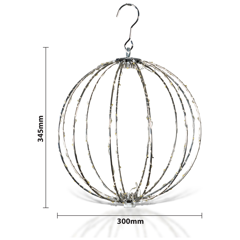 St Helens Outdoor Festive LED Copper Sphere Decoration Image 3