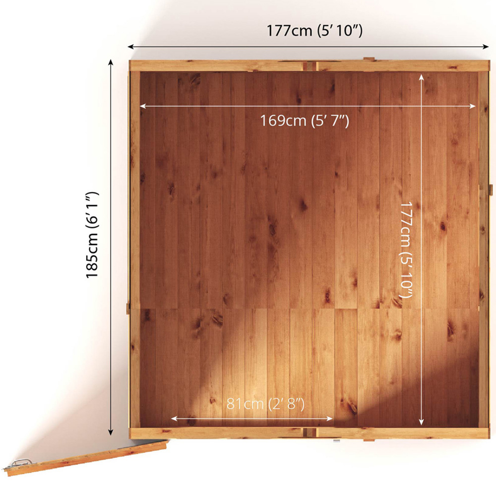 Mercia Woodsman 6 x 6ft Shiplap Apex Shed Image 8