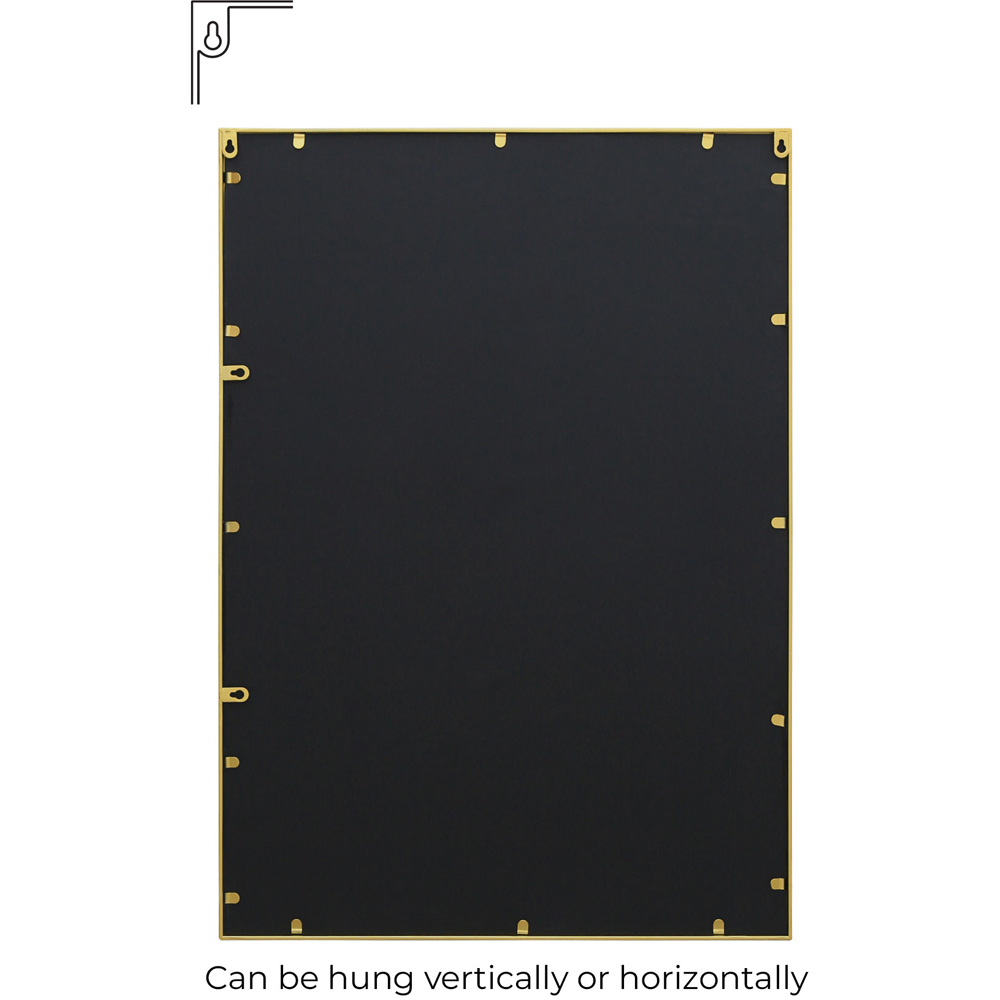 MirrorOutlet The Genestra Gold Modern Contemporary Garden Wall Mirror 100 x 70cm Image 4