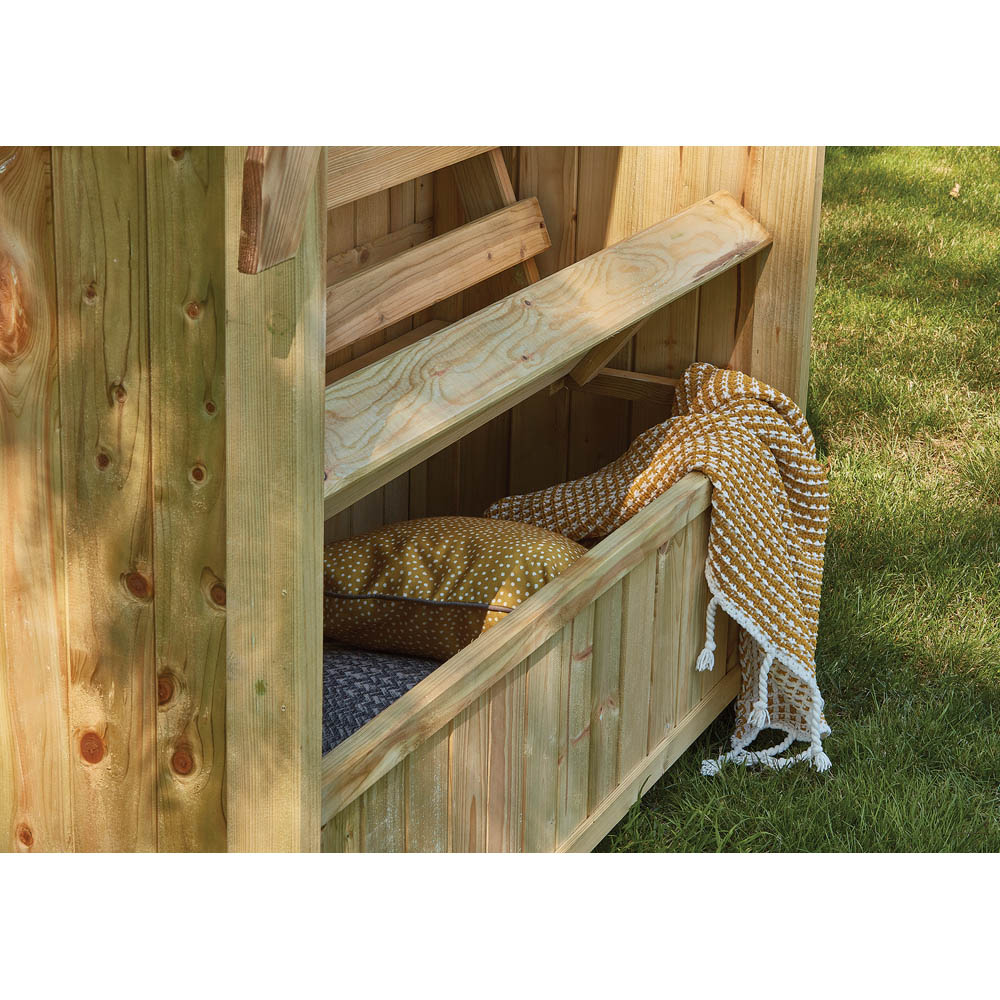 Woodshaw Carsington 2 Seater 4.1 x 1.8ft Storage Arbour Image 4