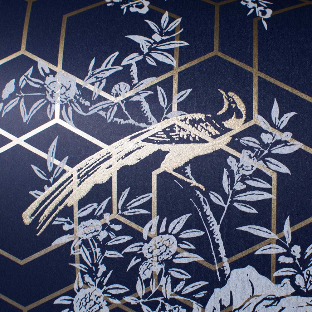 Lipsy Himara Blue and Gold Wallpaper Image 4