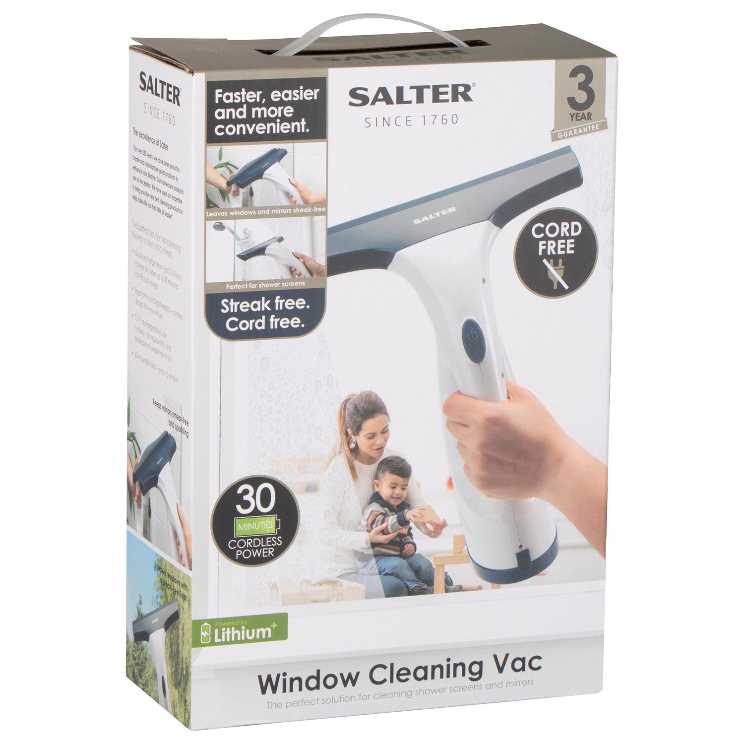 Salter White Window Cleaning Cordless Vacuum Image 3