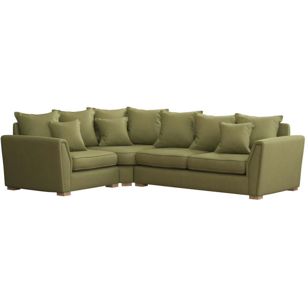 Wendleberry 3 Seater Venice Olive Scatter Back Left Hand Corner Sofa Image 2