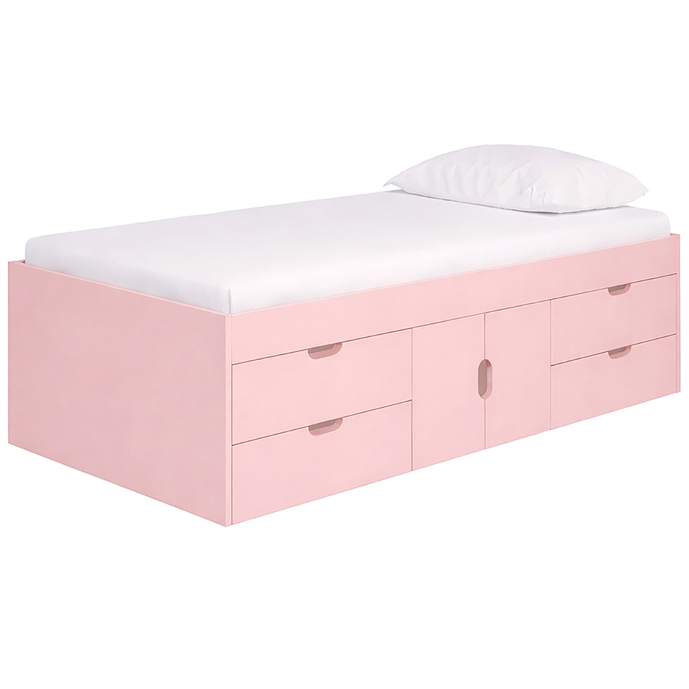 Kidsaw Captains Single Pink Cabin Bed with Storage Image 2