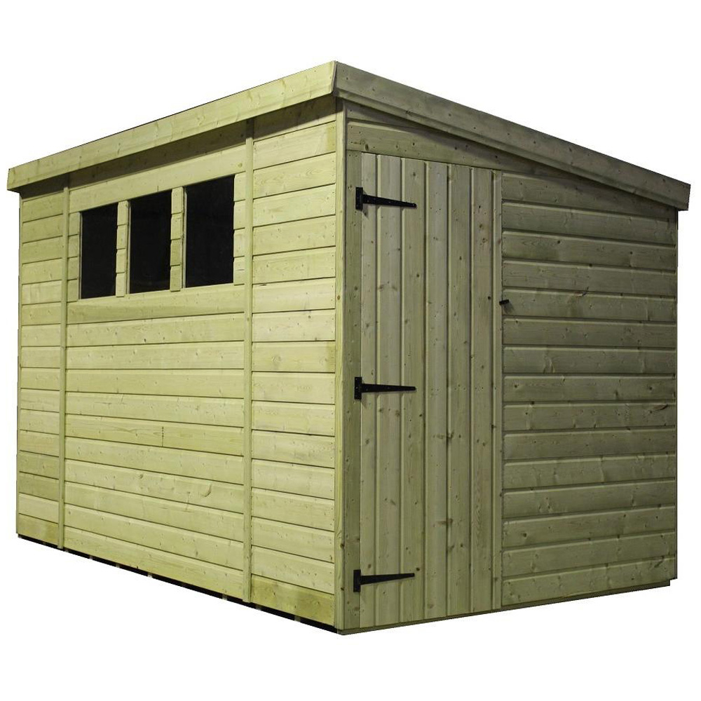 Empire Sheds 2500 12 x 8ft Side Panel Door Tongue and Groove Pent Garden Shed Image 1