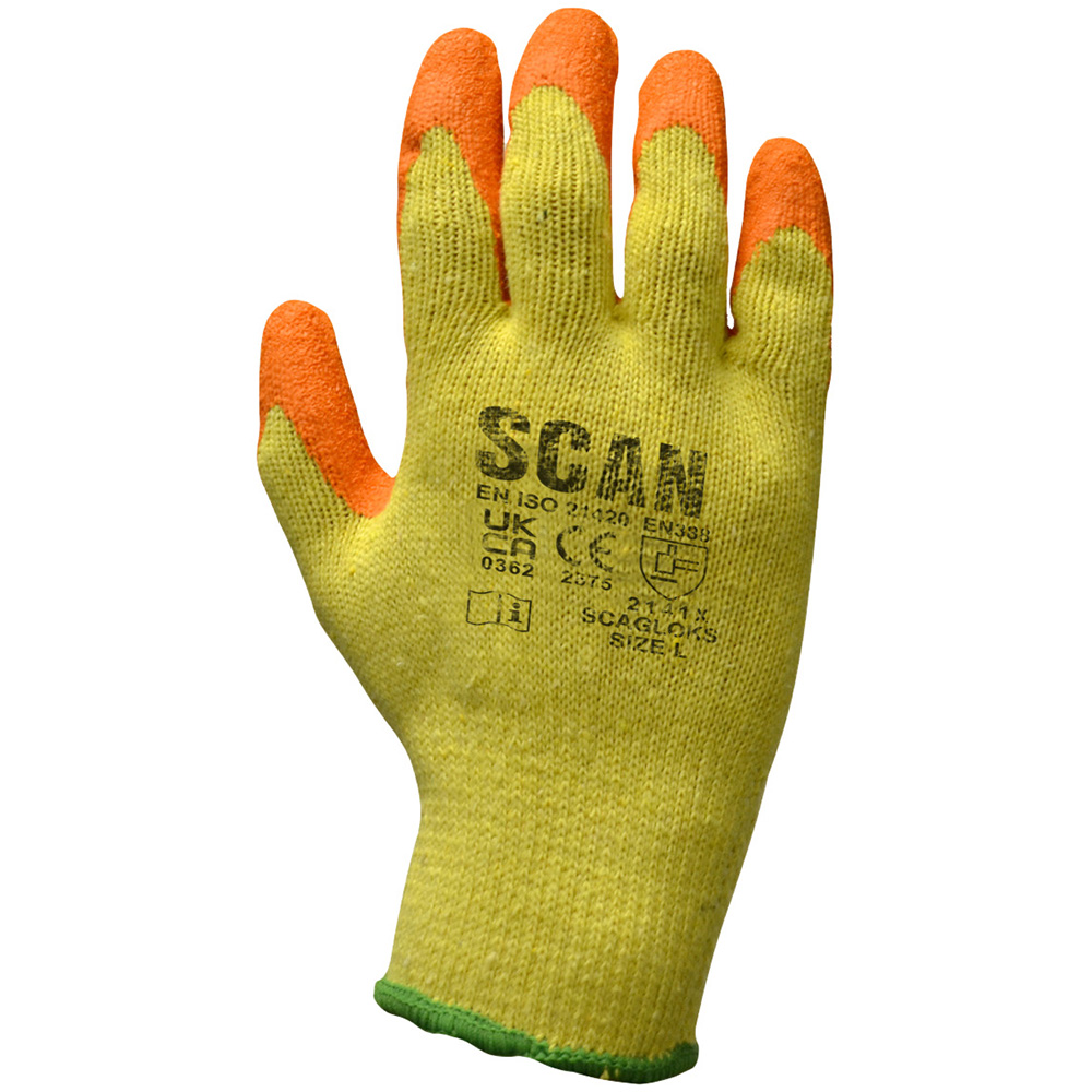 Scan Size 10 Knitshell Latex Palm Gloves 12 Pack Image 2