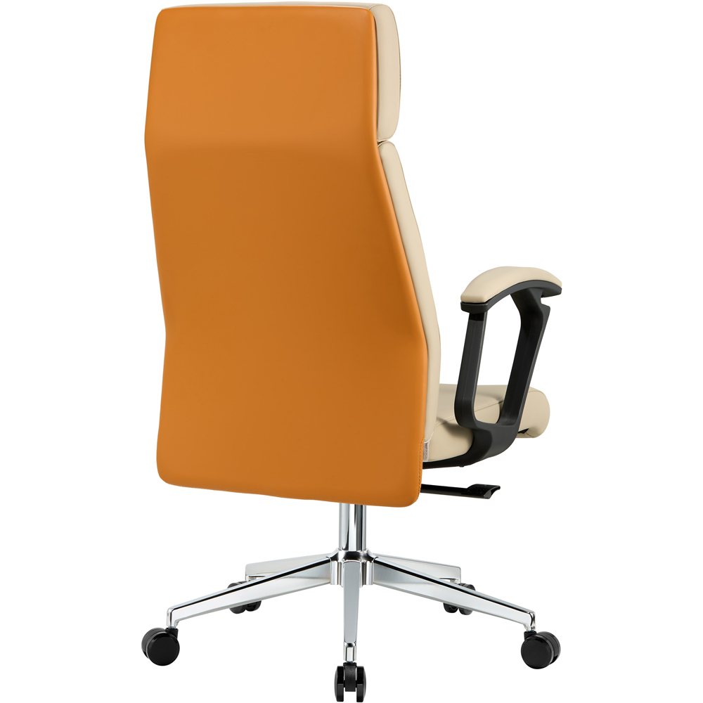 TTAP Cream Faux Leather High Back Executive Office Chair Image 3