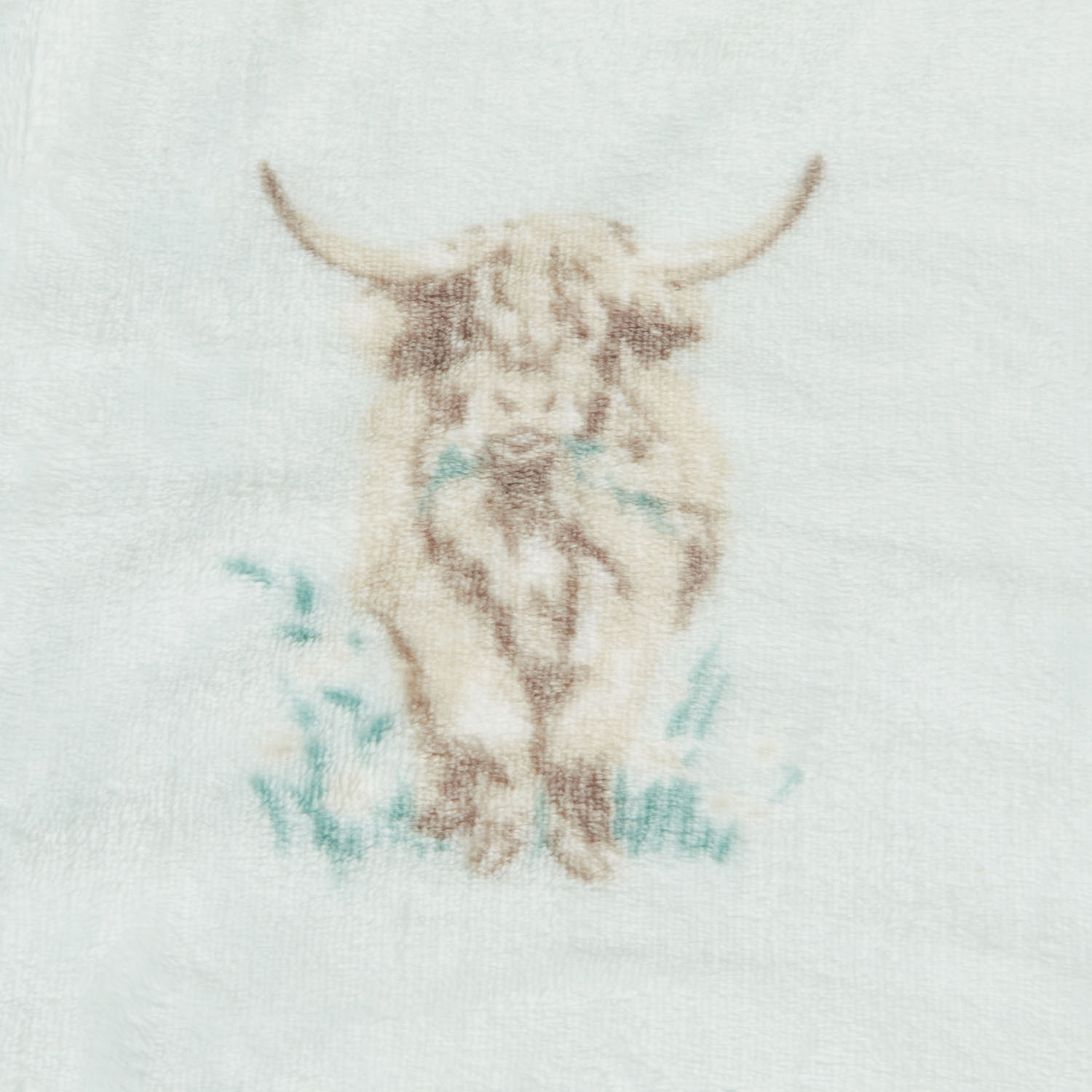 Highland Cow Printed Fleece Throw - Blue Image 7