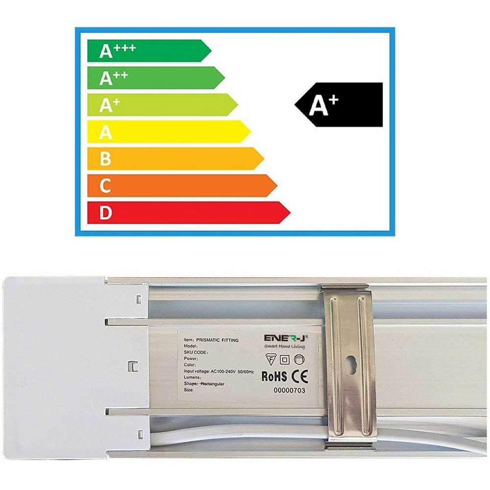 ENER-J 18W 6000K LED Prismatic Batten 60cm 2 Pack Image 5