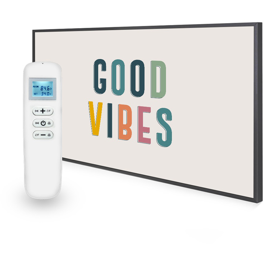 Mirrorstone Nexus Good Vibes Quote Wi-Fi Infrared Heating Panel 580W 595 x 995mm Image 3