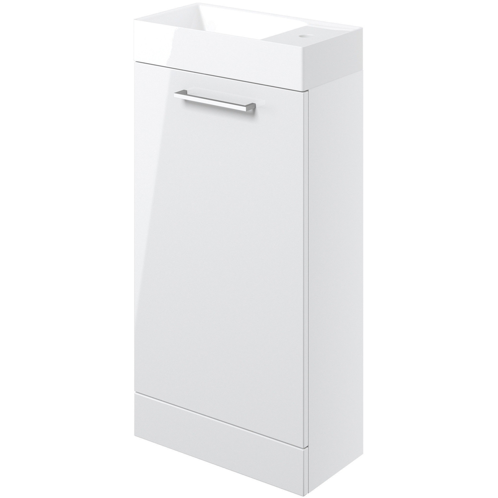 Bathstore Milford Single Door White Floor Standing Basin Unit 410mm Image 3