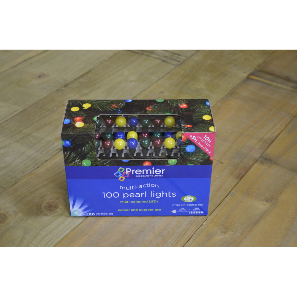 Premier 100 Multicolour LED Multi-Function Green String Light 10m Image 3