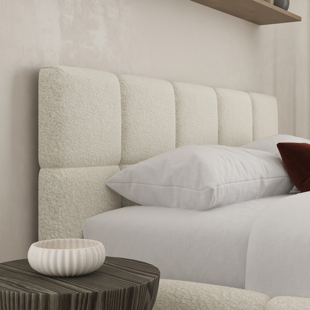 DS Living Ovella Small Double Ivory Cubed Bed Frame Image 2