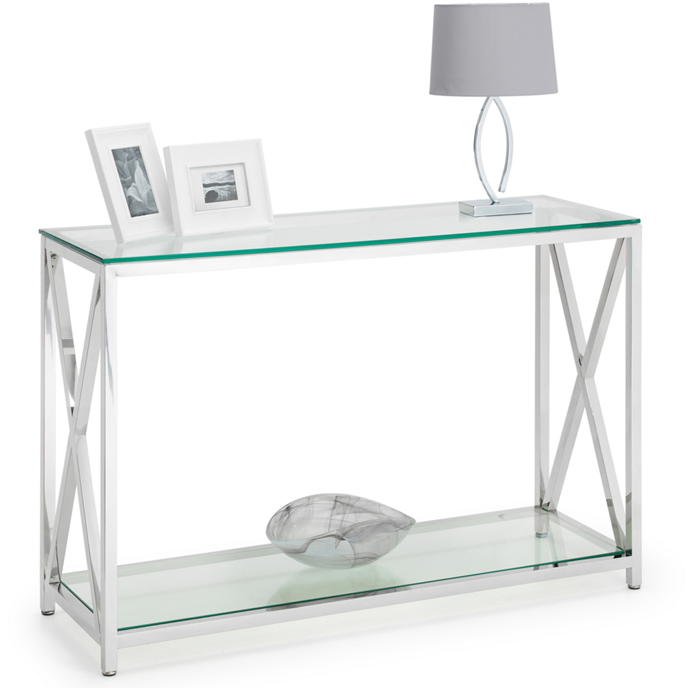 Julian Bowen Miami Silver Console Table Image 4