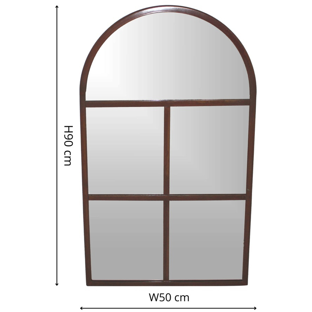 Ivyline Rust Archway Outdoor Wall Mirror 90 x 50cm Image 3