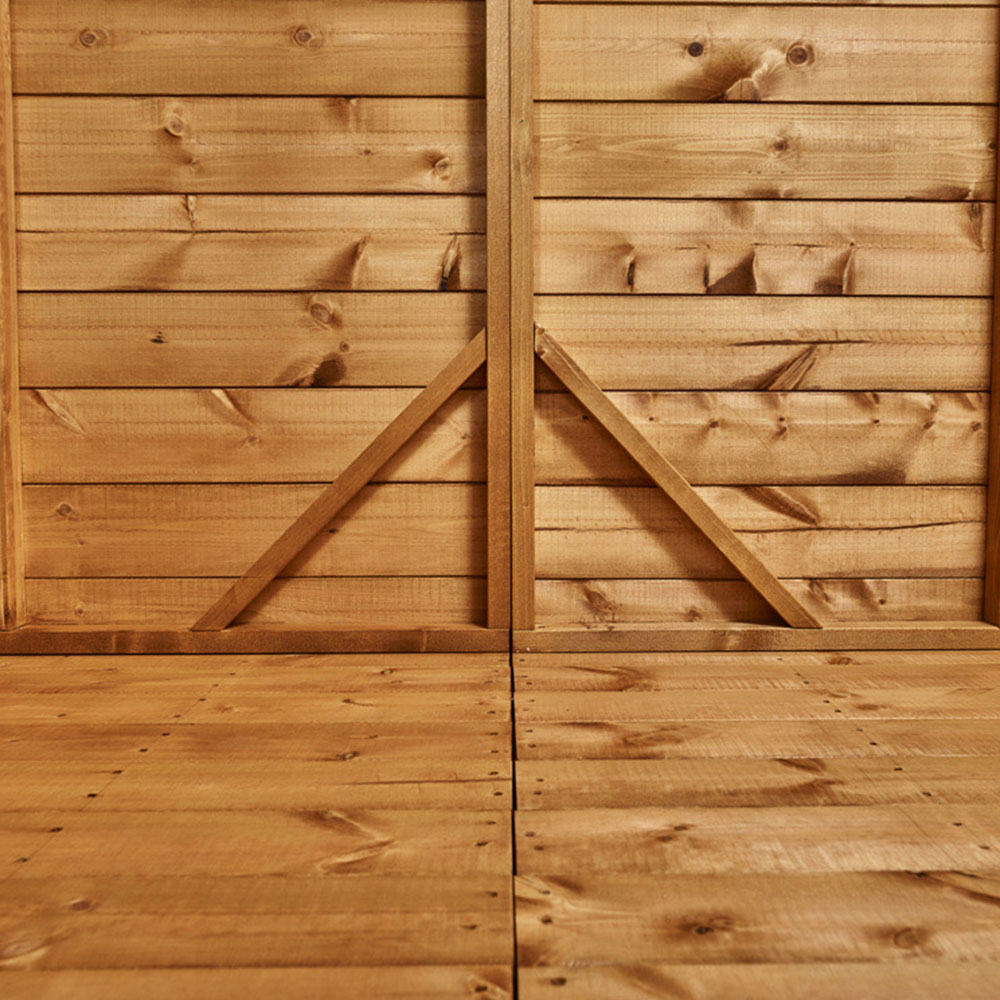 Power Sheds 6 x 8ft Double Door Apex Wooden Shed with Window Image 4