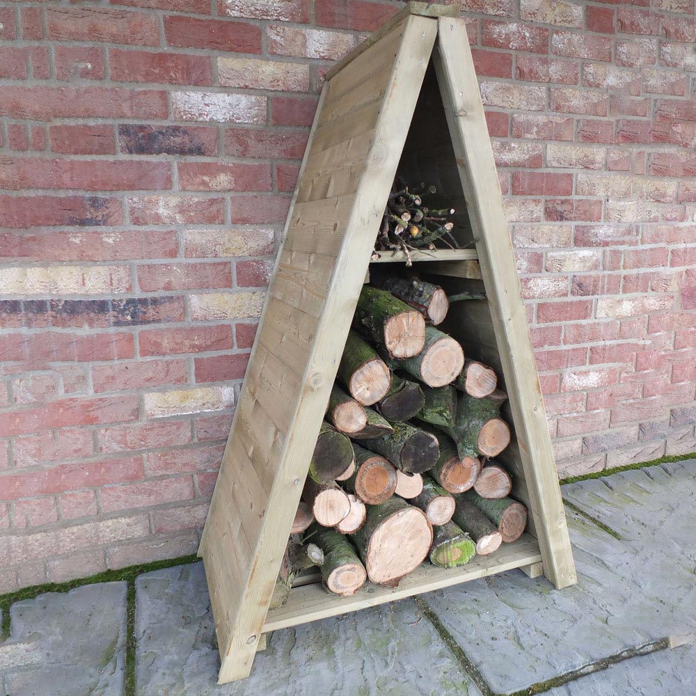 Shire 2.6 x 1.6ft Small Triangular Log Store Image 4