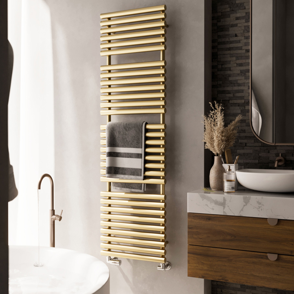 Terma Rolo Towel 3454BTU Brass Heated Towel Rail 1800 x 520mm Image 7
