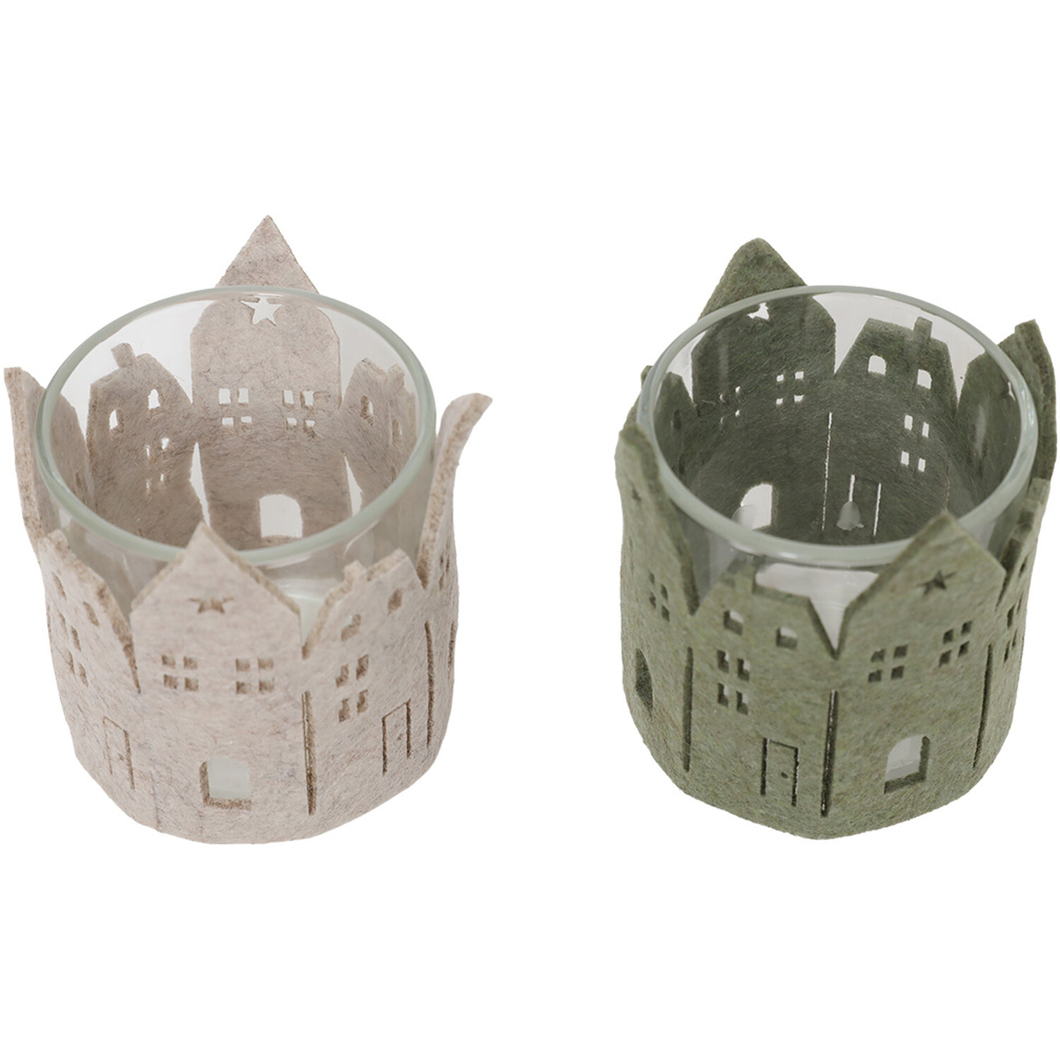 Felt House Scene Candle Holder Image 4