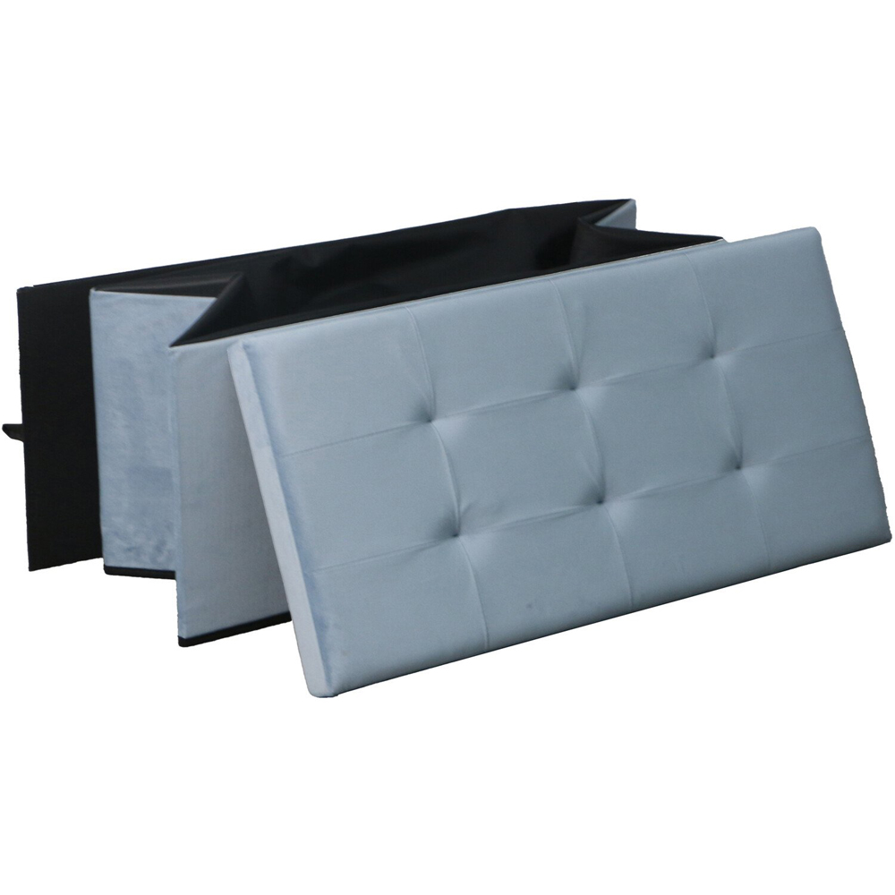 Seville Brushed Velvet Trunk - Blue Image 5