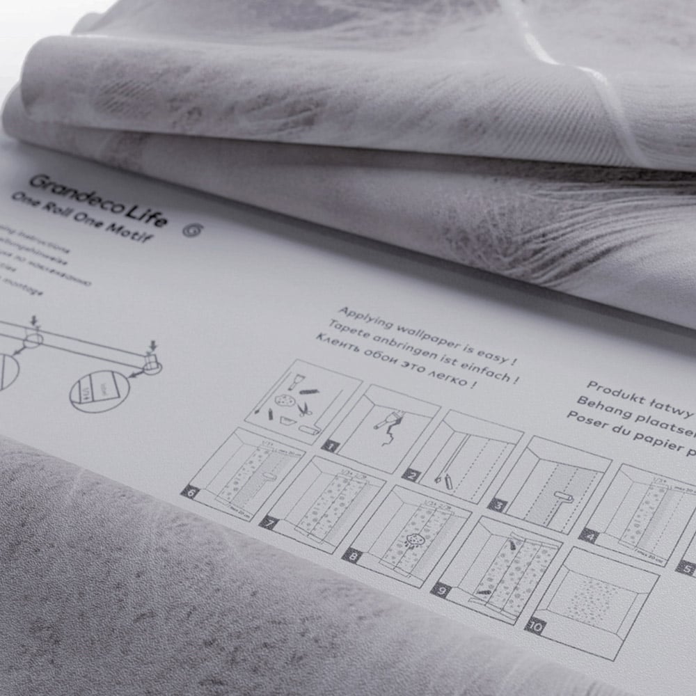 Grandeco Painted Digital Feather 7 Lane Wall Mural Image 5