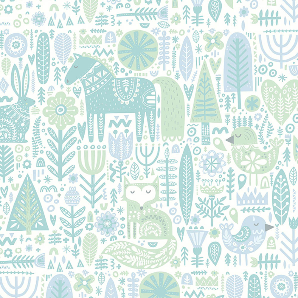 Origin Murals Urban City Skyscrapers Blue Wall Mural Image 2