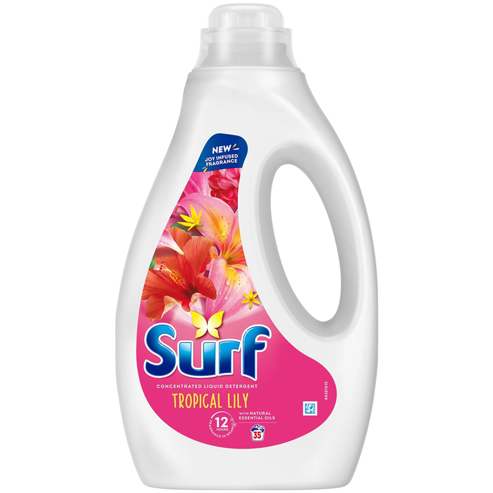 Surf Tropical Lily Laundry Washing Liquid Detergent 35 Washes 945ml 2 Pack Image 2