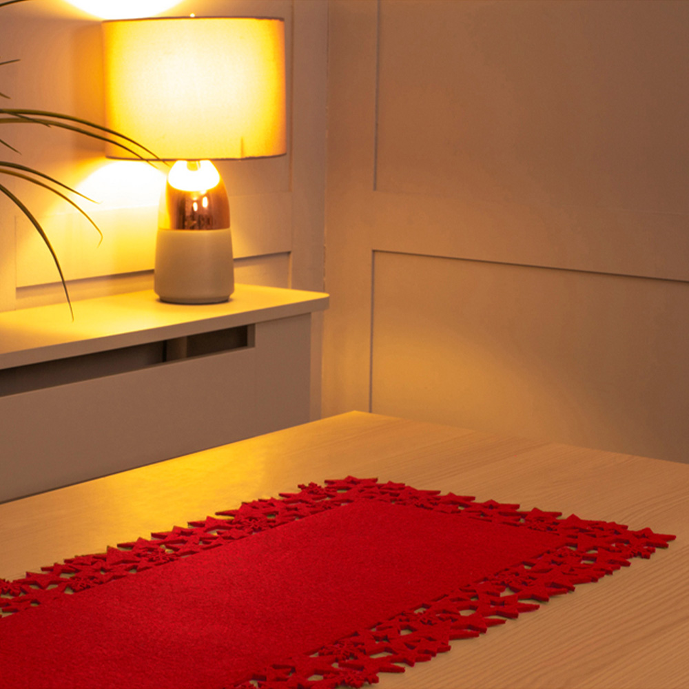 St Helens Red Felt Table Runner 98 x 30cm Image 2