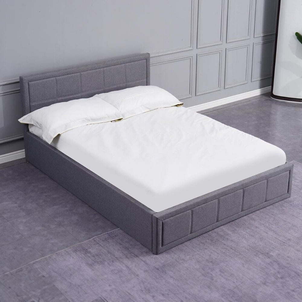 Portland Fabio Double Grey Bed with Mattress Image 5