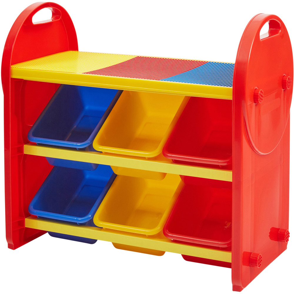 Liberty House Toys Kids 6 Bin Toy Organiser Unit Image 2