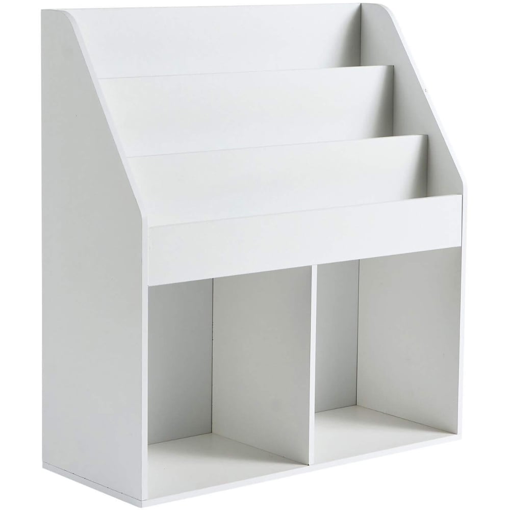 Home Source Coco 3 Shelf 2 Cube Kids White Bookcase Image 2