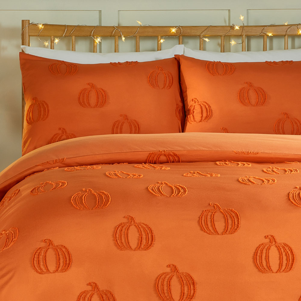 Duvet Day Double Pumpkin Fields Soft Touch Tufted Duvet Set Image 3