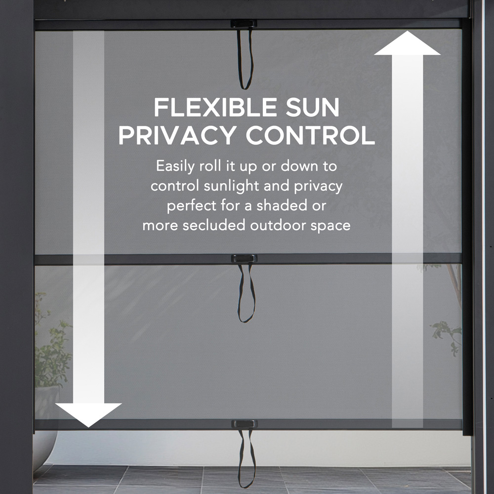 Sunjoy 2 x 3m Multi Gazebo Single Piece Rolling Screen Image 3