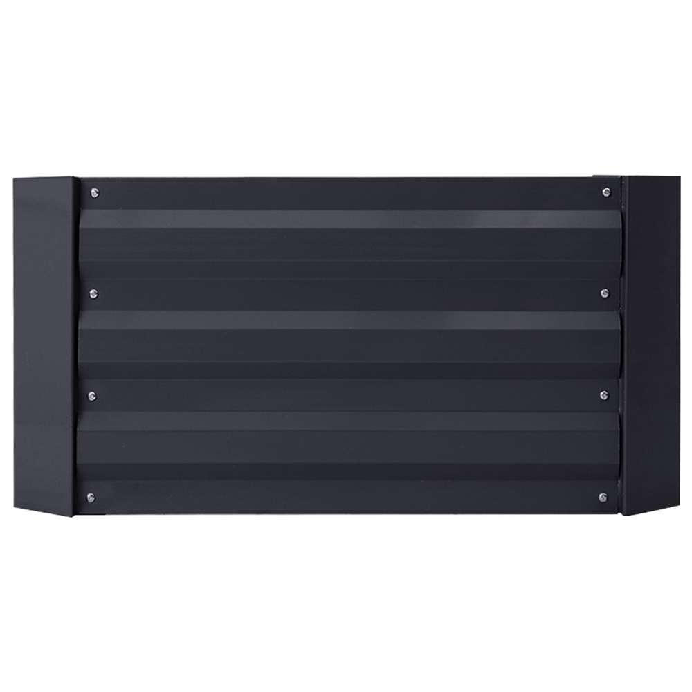 Living and Home Charcoal Black Galvanized Steel Outdoor Garden Bed 100 x 100cm Image 4