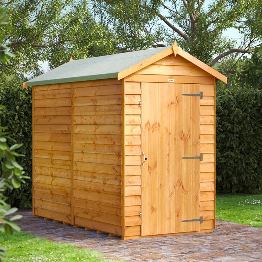 Power Sheds 8 x 4ft Overlap Apex Wooden Shed Image 2