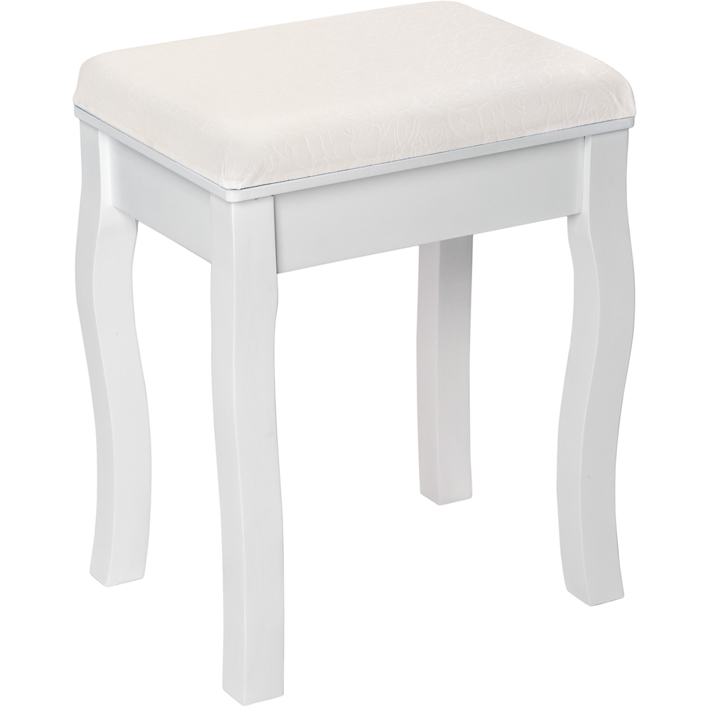 tectake Rose Pattern Vanity Stool Image 2
