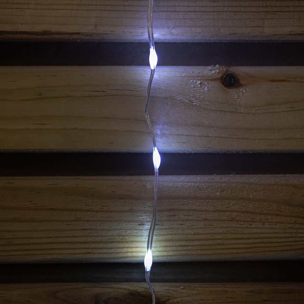 Samuel Alexander FlexiBrights 267 White LED Snowflake Clear Cable Curtain Light 1.2 x 1.2m Image 4